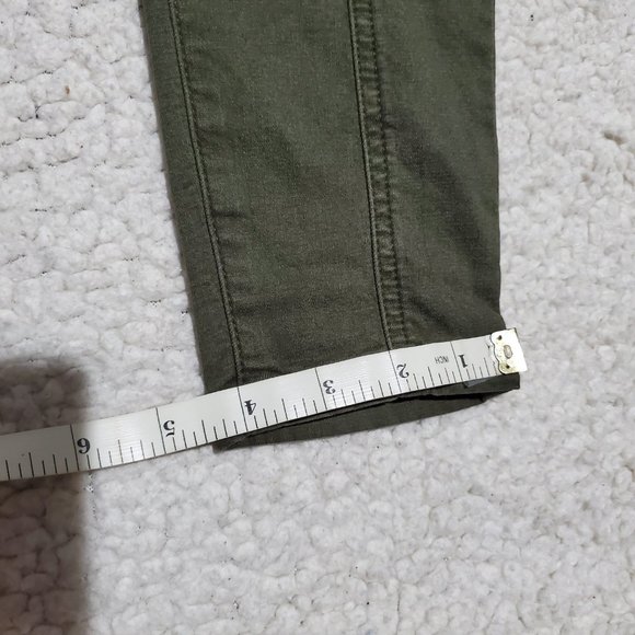 Sexy GUESS Women's Cara Zip-Front Denim Jumpsuit - Army Olive - XS - Picture 12 of 16